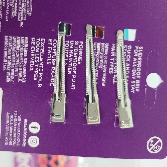 Goody Slideproof Hair Snap Clips 9 Count Assorted Nostalgia Pain-Free All Day 90 - Picture 3 of 4